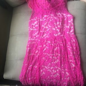 Torrid Pink Lace Dress